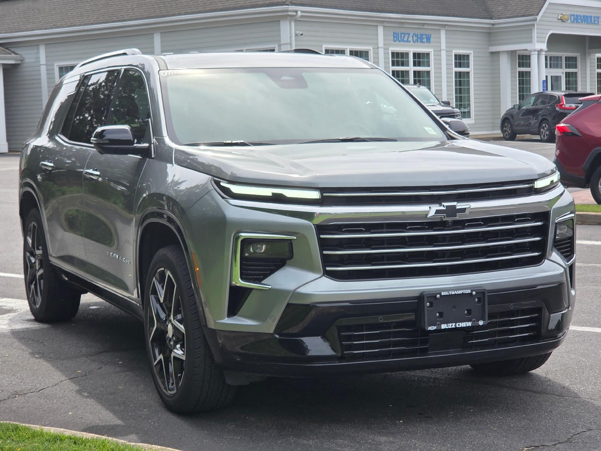 2025 Chevrolet Traverse High Country in Sterling Gray Metallic — front three-quarter view